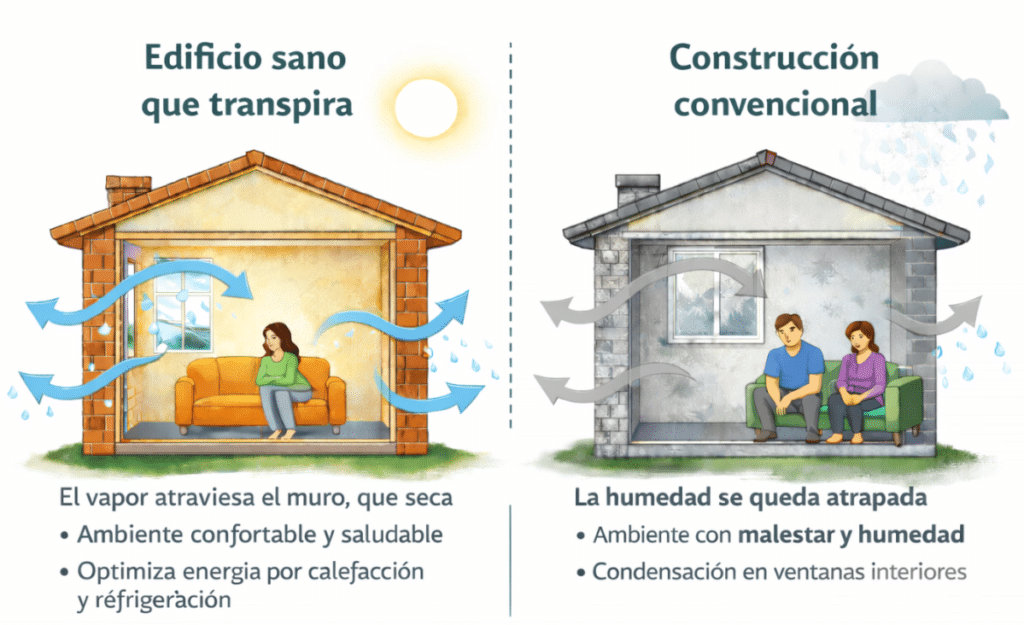 muro que transpira es un muro con un sistema funcional